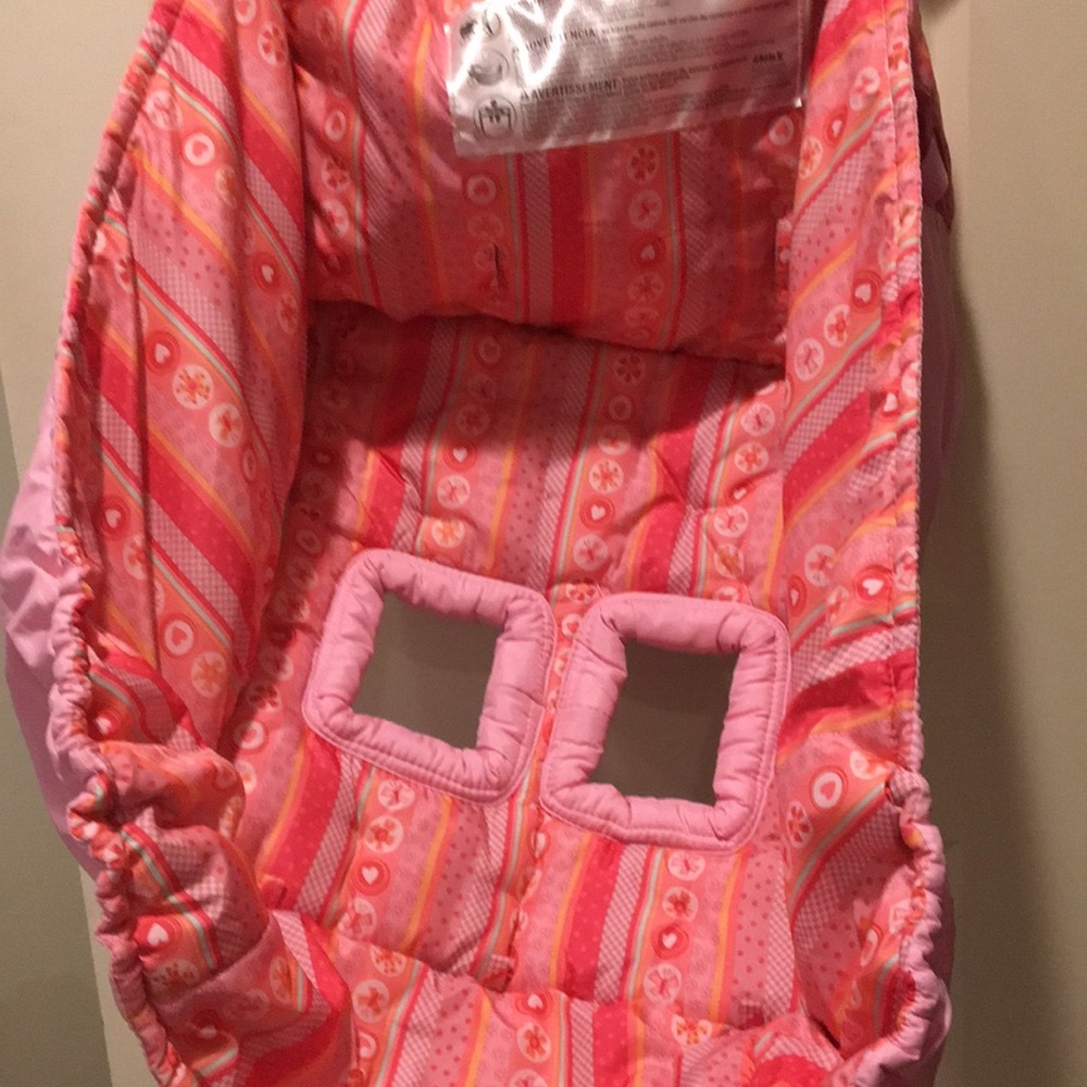 NWOT Comfort & Harmony baby Shopping Cart Cover padded/strap size OS pink